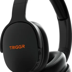 TRIGGR Trinity 2 with Dual Pairing, ENC, Fast Charge, 50H Battery, Rubber Finish, v5.3 Bluetooth Headset (Midnight Black, On the Ear)
